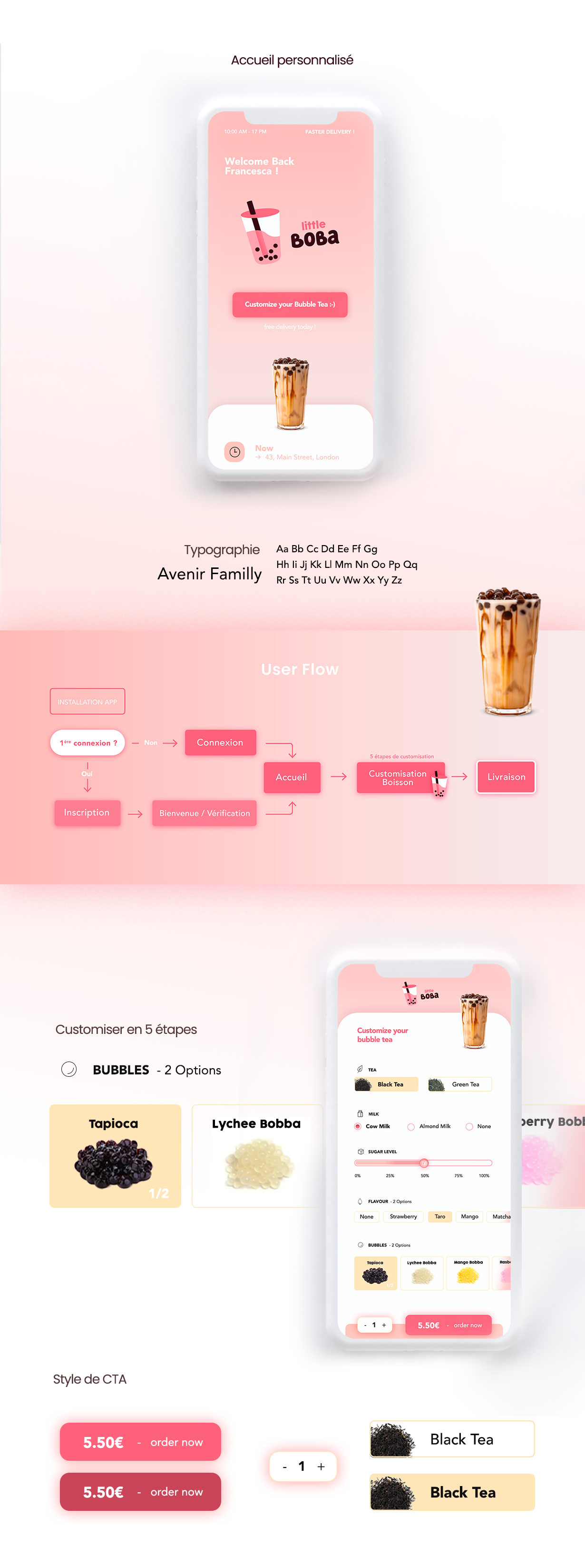 Application UI Little Boba